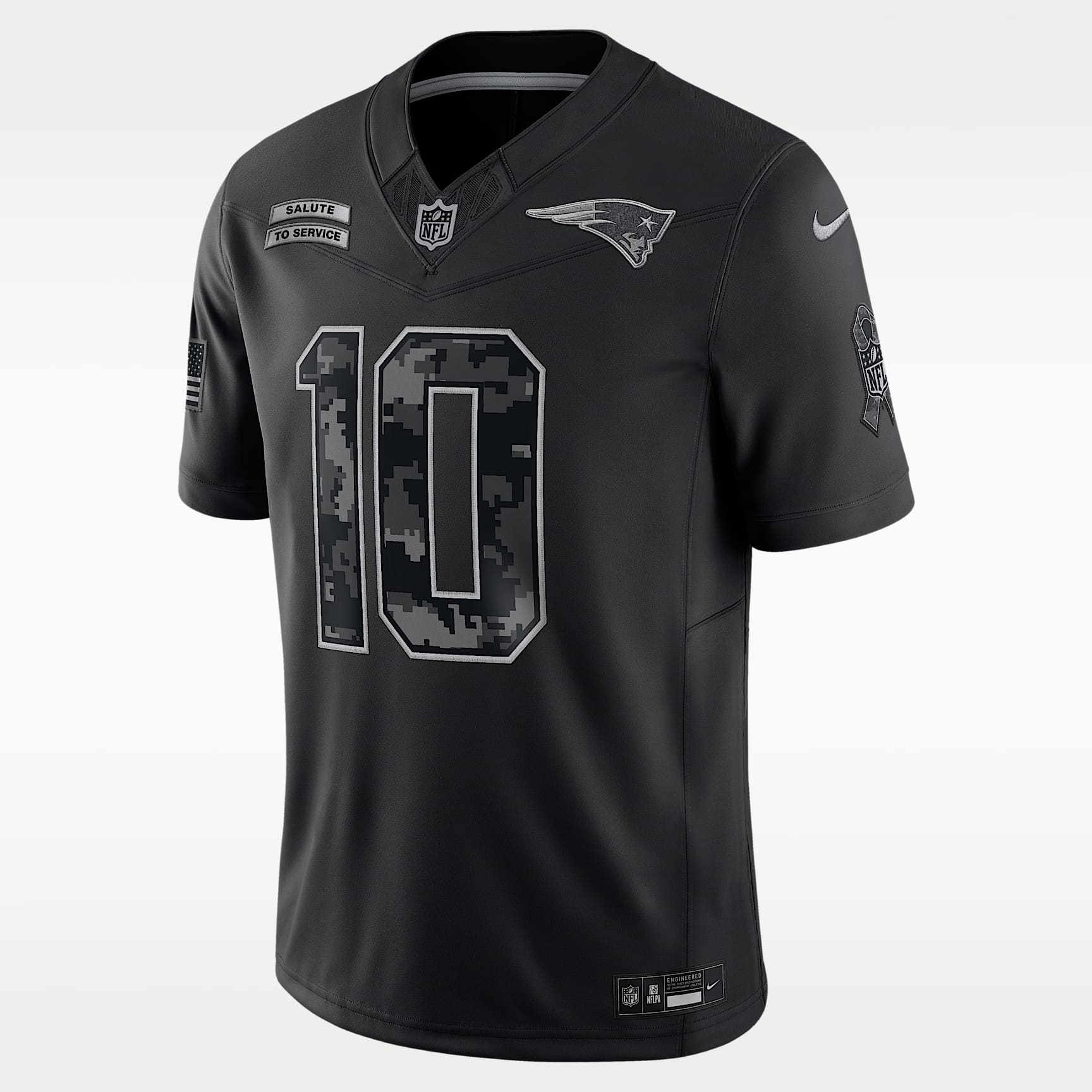 Drake Maye New England Patriots Salute to Service Men's Nike Dri